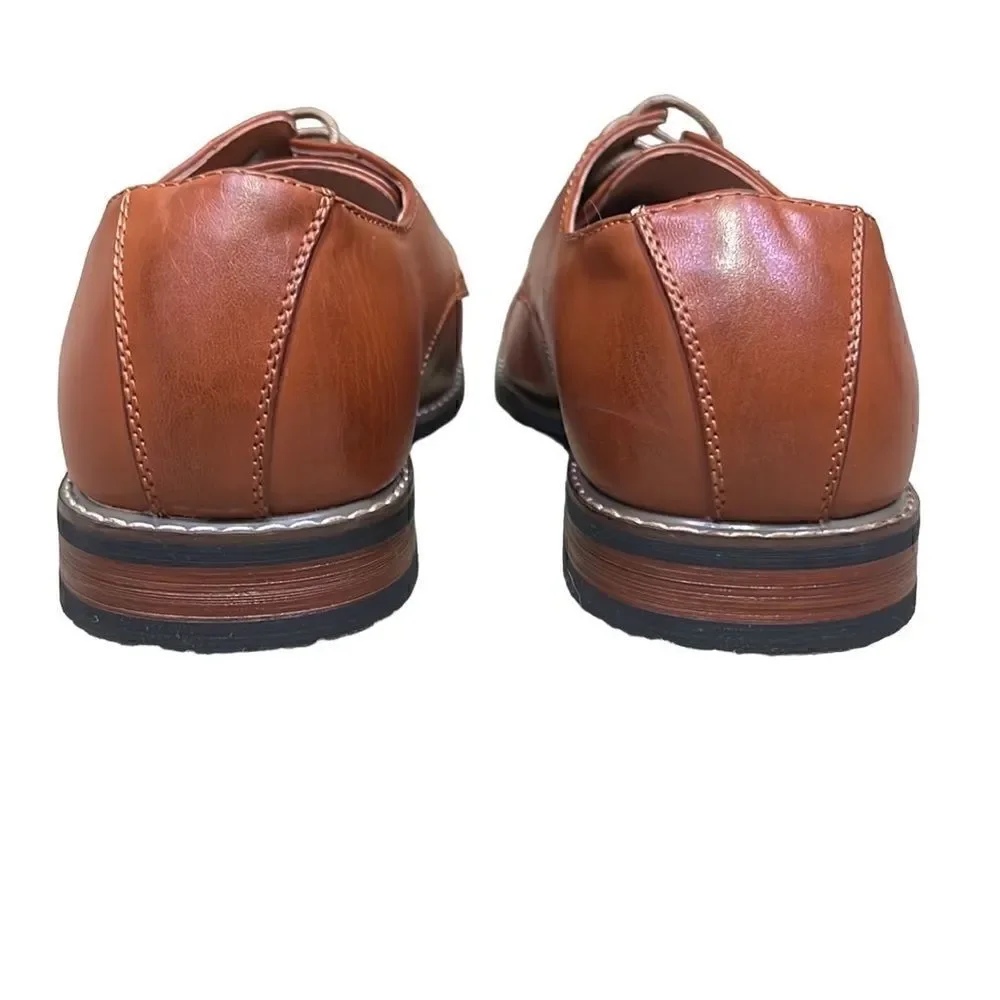 New MetroCharm Men’s 10 Brown Bucks Lace Up Shoes